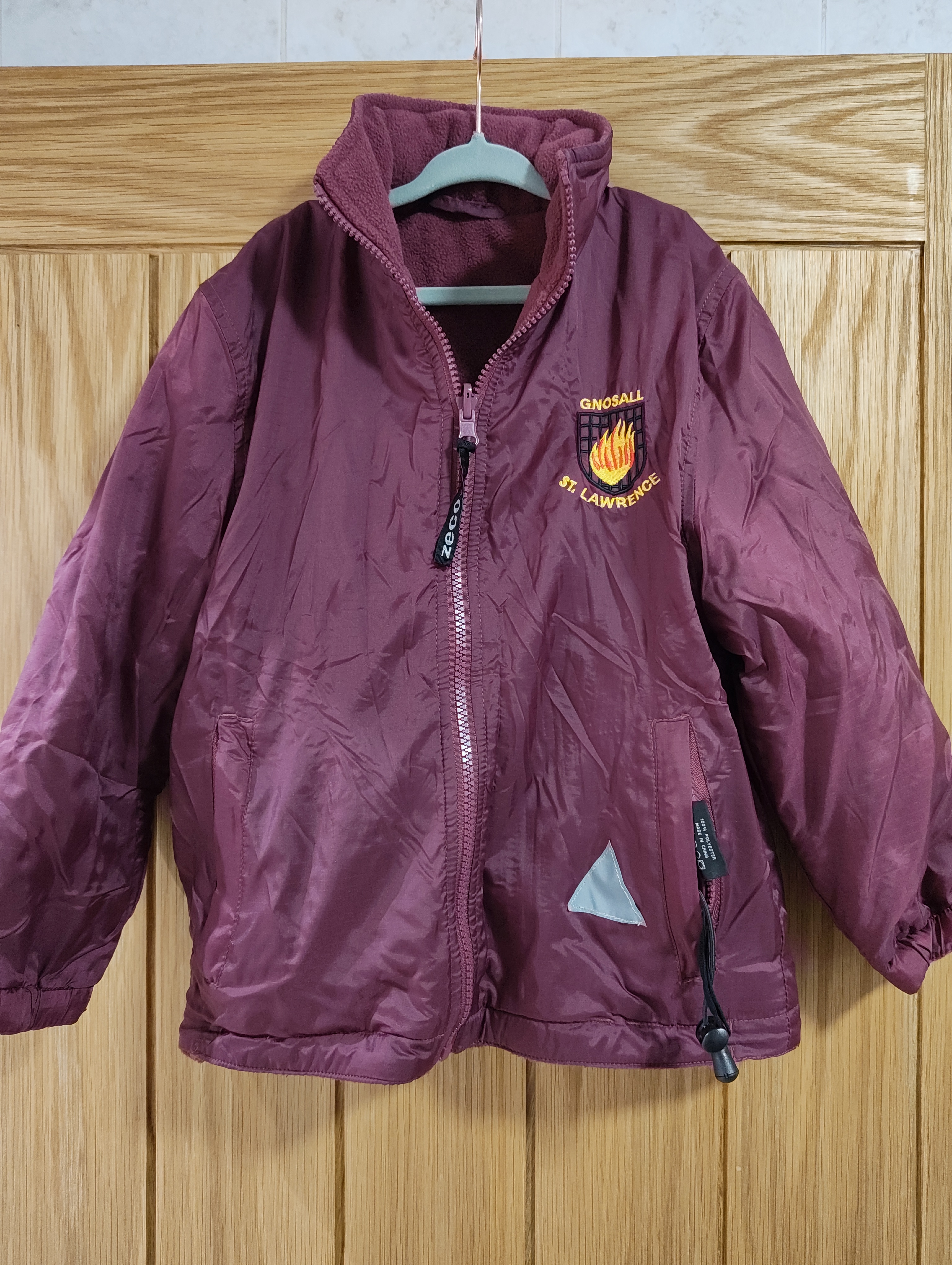 Branded fleece coat, age 3-4